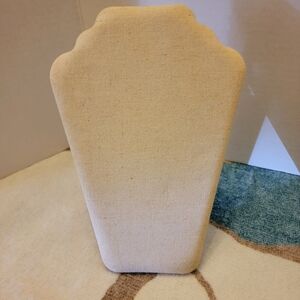 Beige Necklace and Jewelry Display Stand